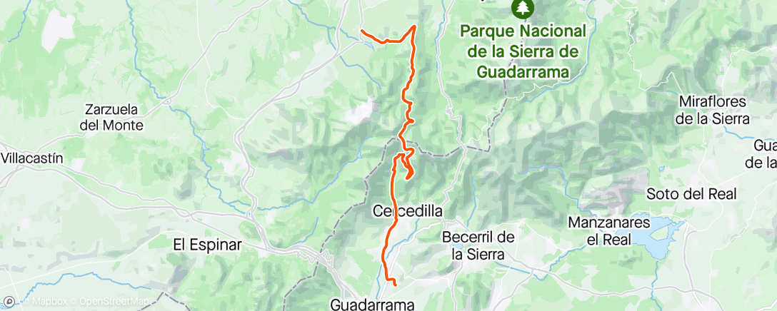 Map of the activity, Fuenfría