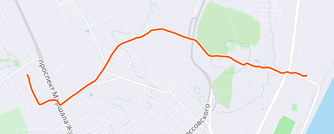 Map of the activity, Утренний забег