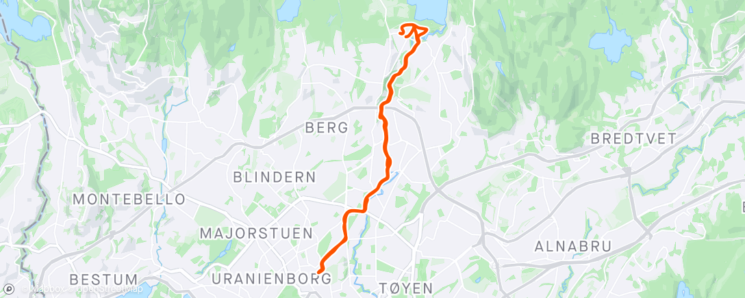 Map of the activity, Transportløping 🏃‍♂️