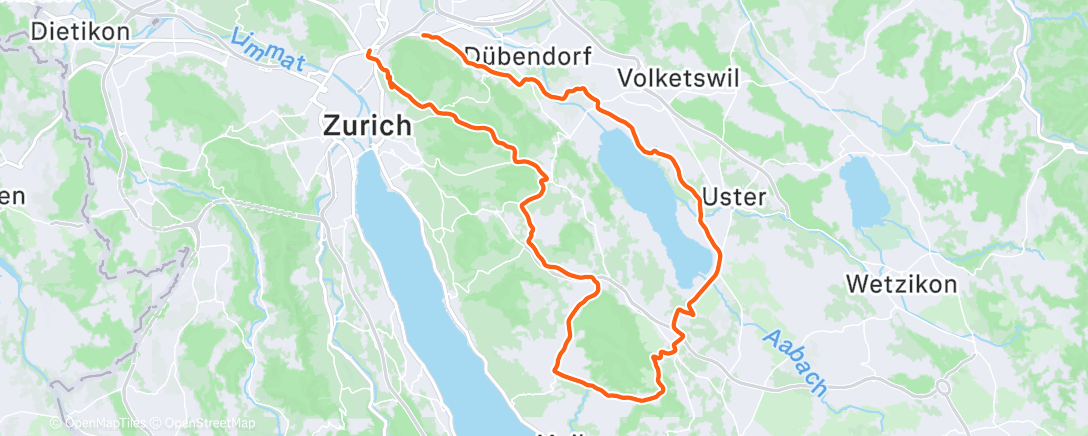 Map of the activity, Afternoon Ride