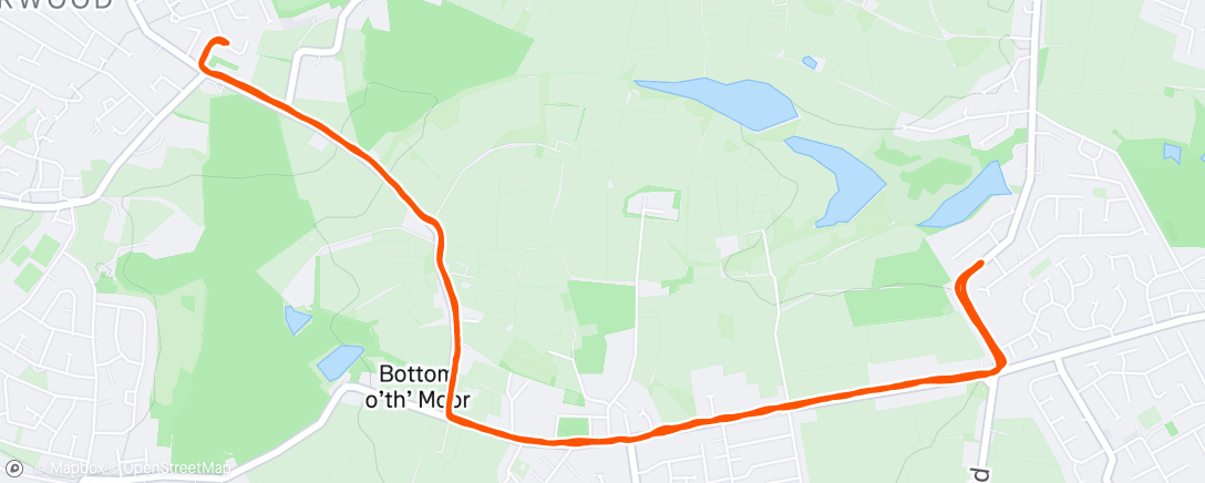 Map of the activity, Afternoon Run