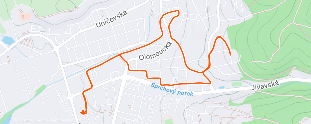 Map of the activity, Evening Ride
