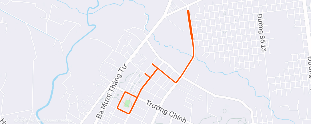 Map of the activity, Morning Run