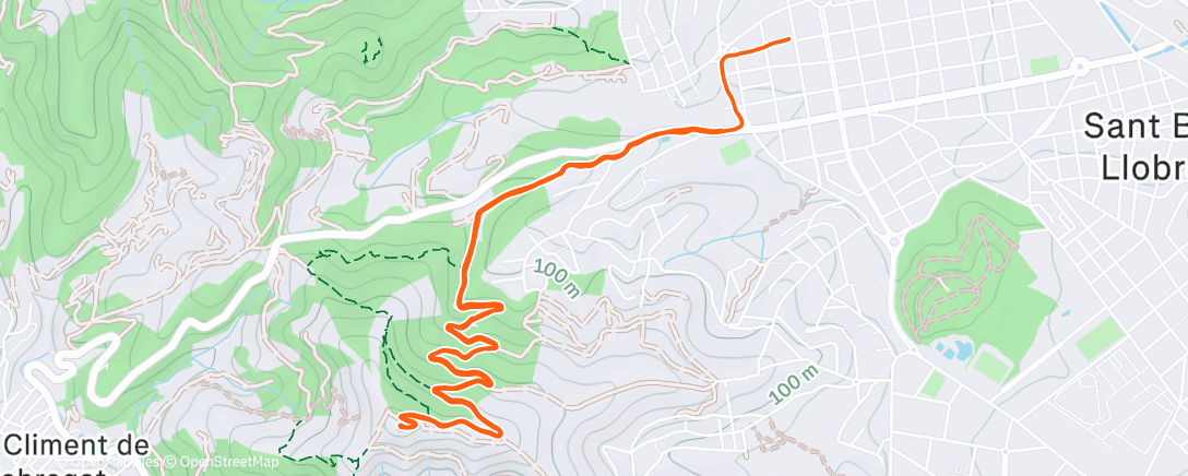 Map of the activity, Morning Run