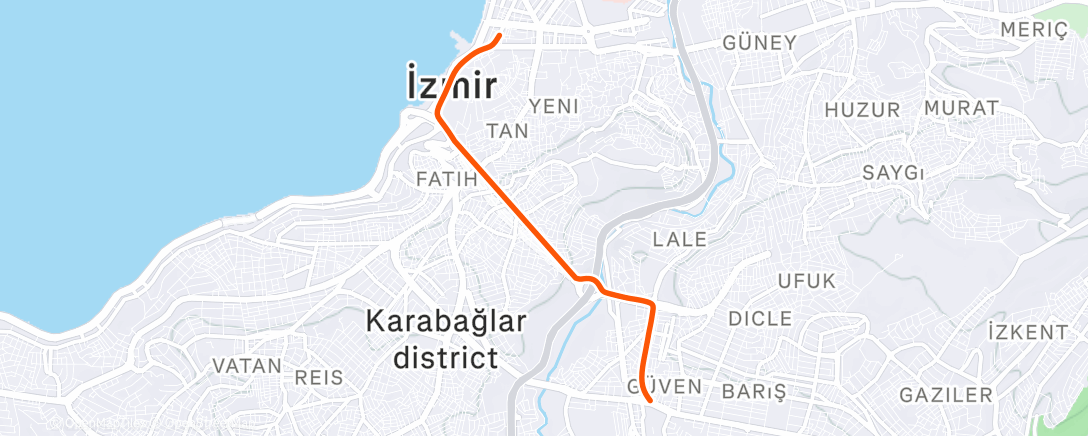 Map of the activity, Morning Ride