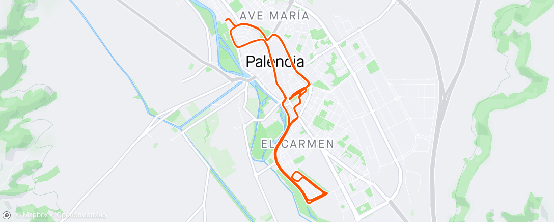 Map of the activity, Media maratón Palencia 2024