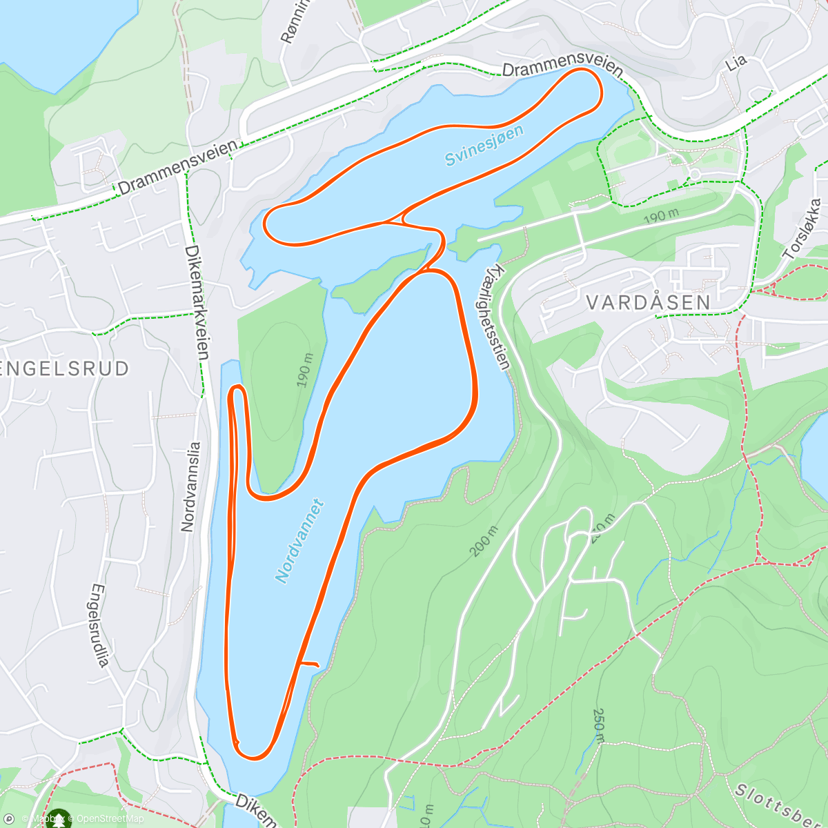 Map of the activity, Schaatsen Dikemark