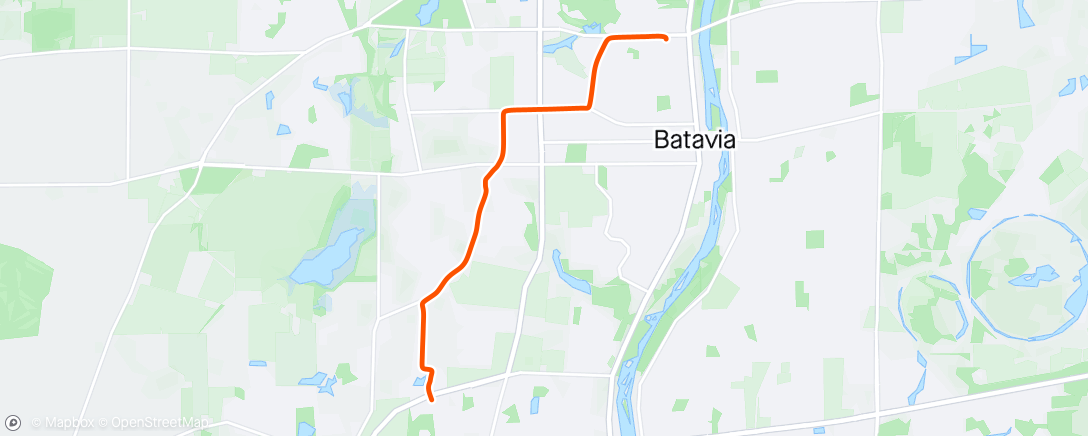Map of the activity, Ride back from old house to new