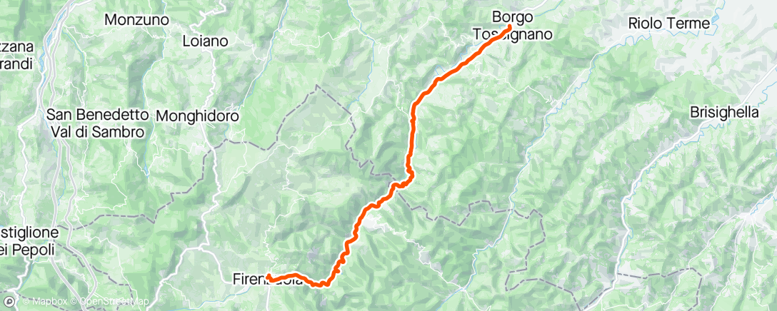 Map of the activity, Giro mattutino fino a borgo tossignano in compagnia di massimo livi-Ivan aiazzi- Marco mantelli e Alessio puccetti 😀😀