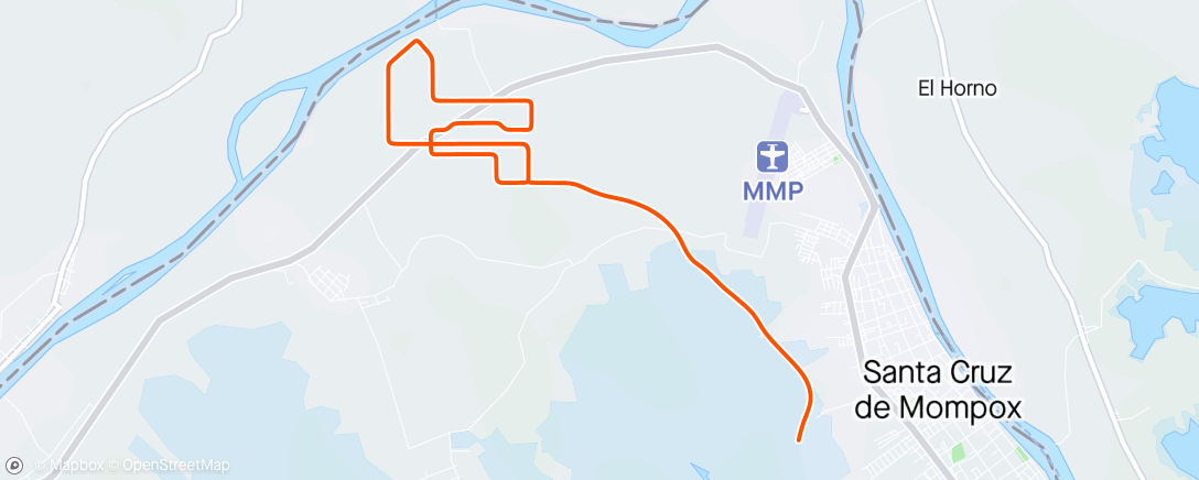 Mapa da atividade, MyWhoosh - Mompox City