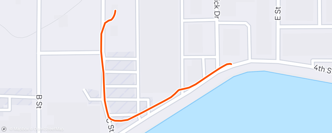 Map of the activity, Evening Walk