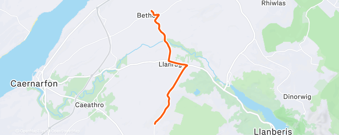 Map of the activity, Lunch Mountain Bike Ride