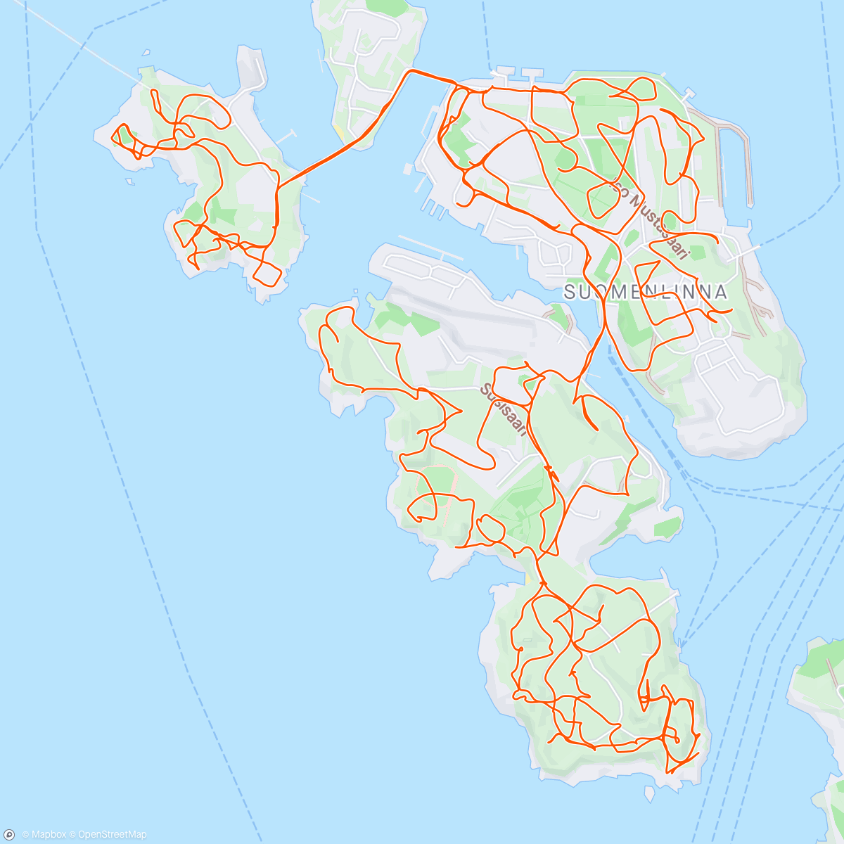Map of the activity, Suomenlinna 💙🤍