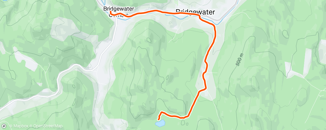 Map of the activity, Afternoon Run