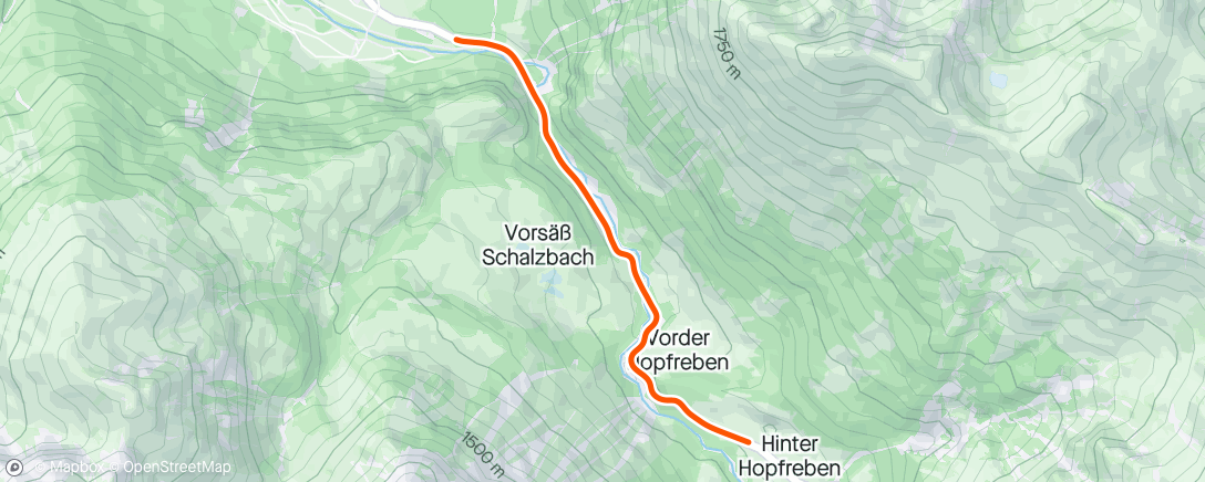 Karte der Aktivität „ROUVY - Hochtannbergpass 7km | Austria”