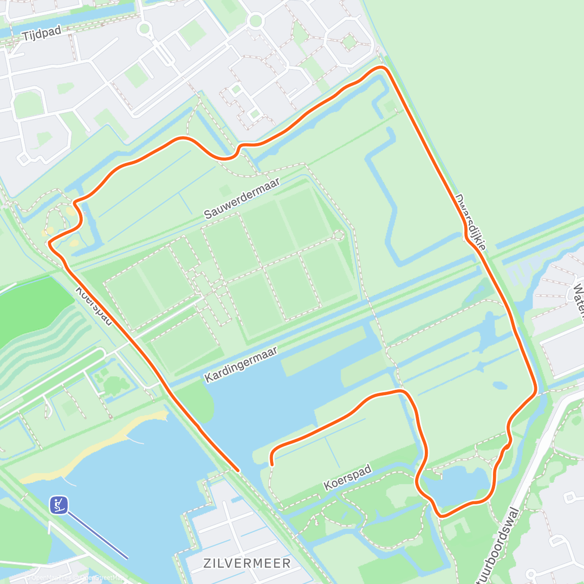 Map of the activity, Ochtendwandeling