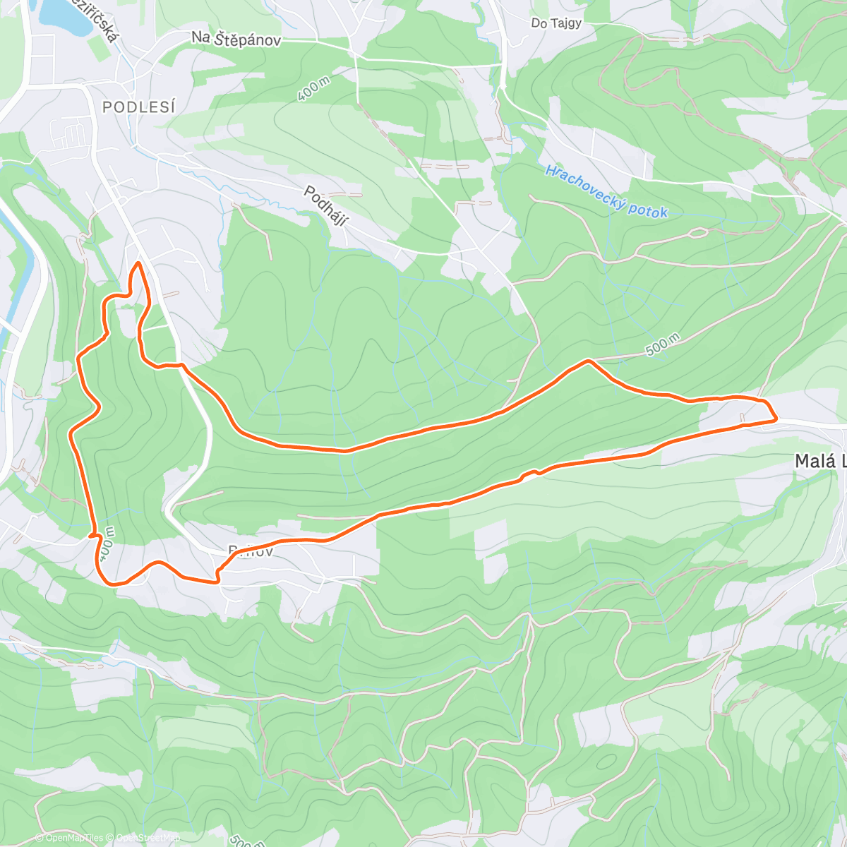 Map of the activity, Morning Trail Run