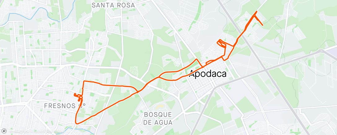 Map of the activity, Vuelta ciclista matutina