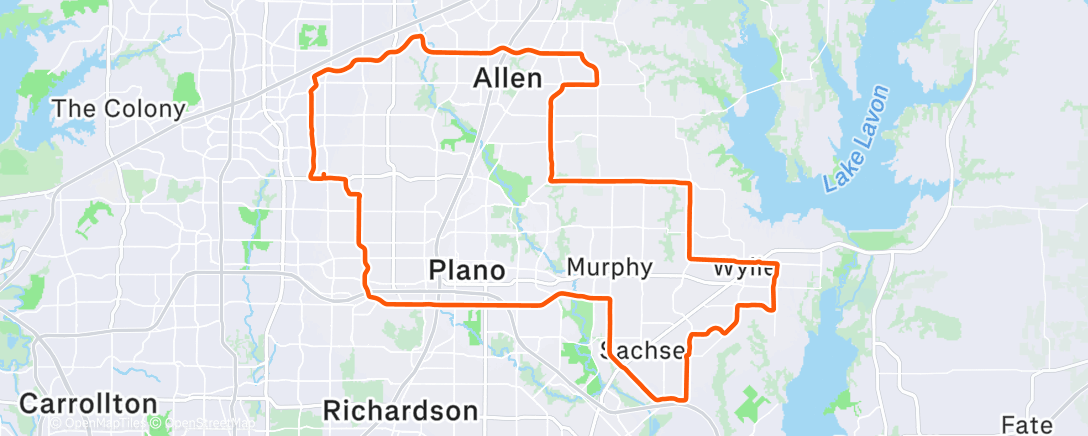 Map of the activity, Morning Ride