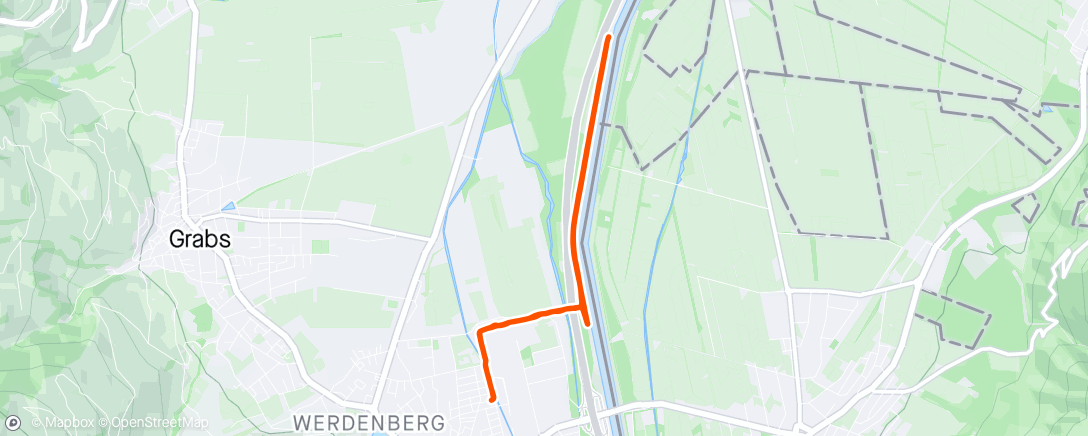 Map of the activity, 44/49 Warmup/Cooldown + 5km Racetempo