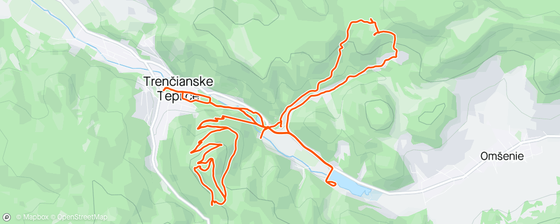 Mapa de la actividad, Mountainbike-Fahrt zur Mittagszeit
