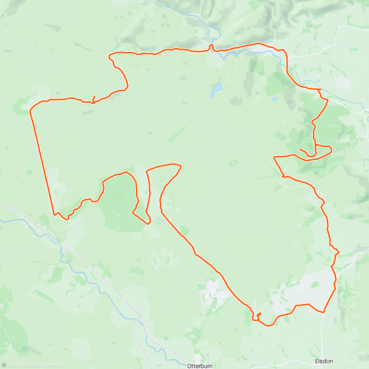 Map of the activity, Always Sensational - Otterburn Ranges