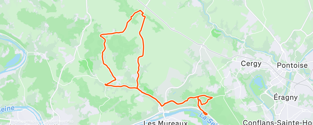 Map of the activity, Afternoon Ride
