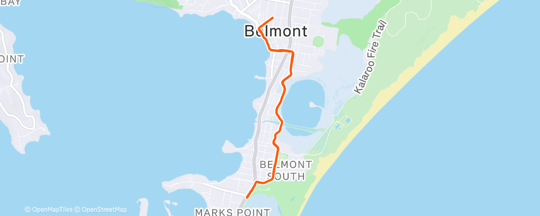 Map of the activity, Morning Run