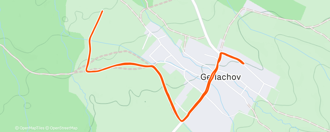 Map of the activity, Evening Run