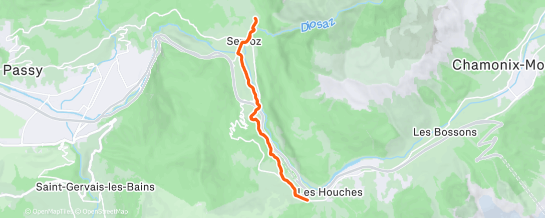 Map of the activity, Afternoon Trail Run