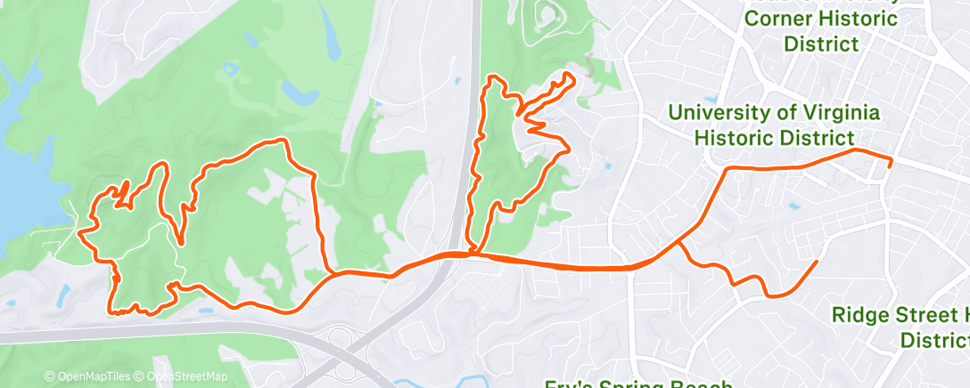 Map of the activity, Afternoon Mountain Bike Ride