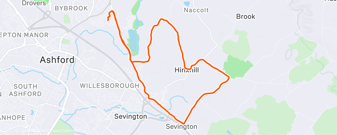 Map of the activity, Morning Run