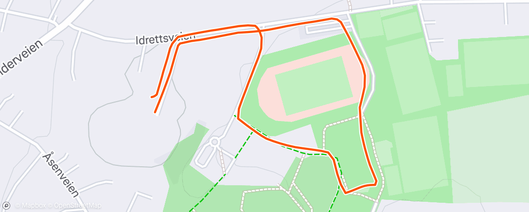 Map of the activity, Evening Run