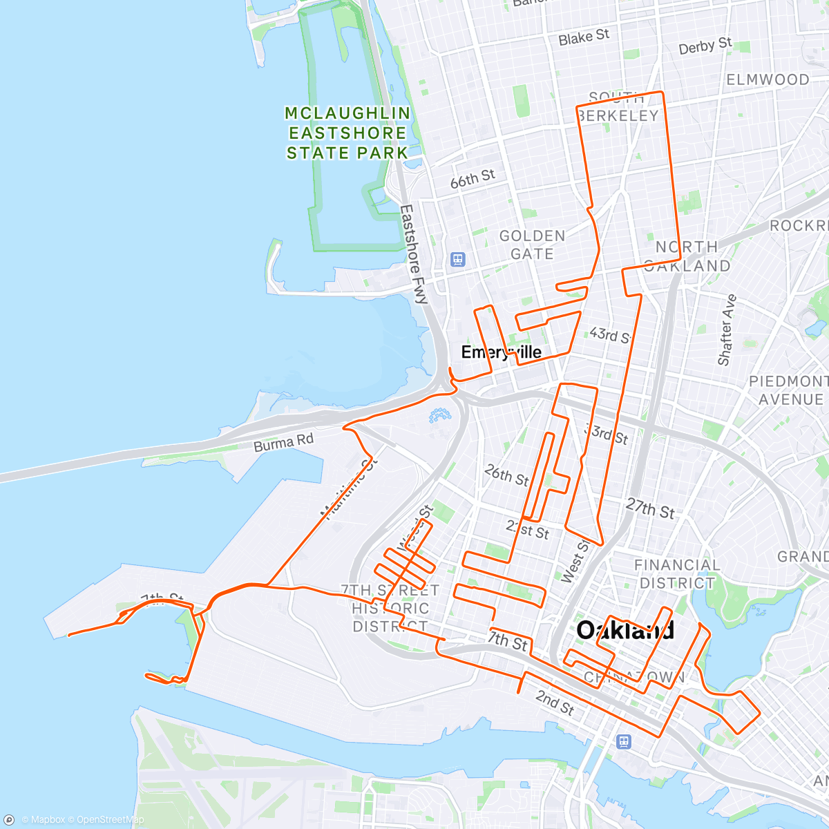 Mapa da atividade, 2000 mile (equivalent) ride today!