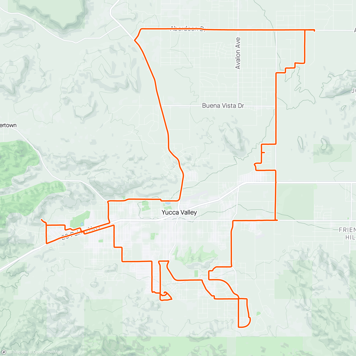 Карта физической активности (Yucca valley exploration)