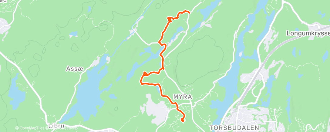 Map of the activity, Skautur og sjekke isen