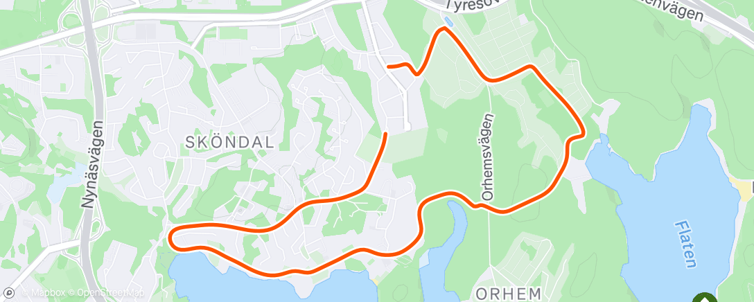 Map of the activity, Lunch Run