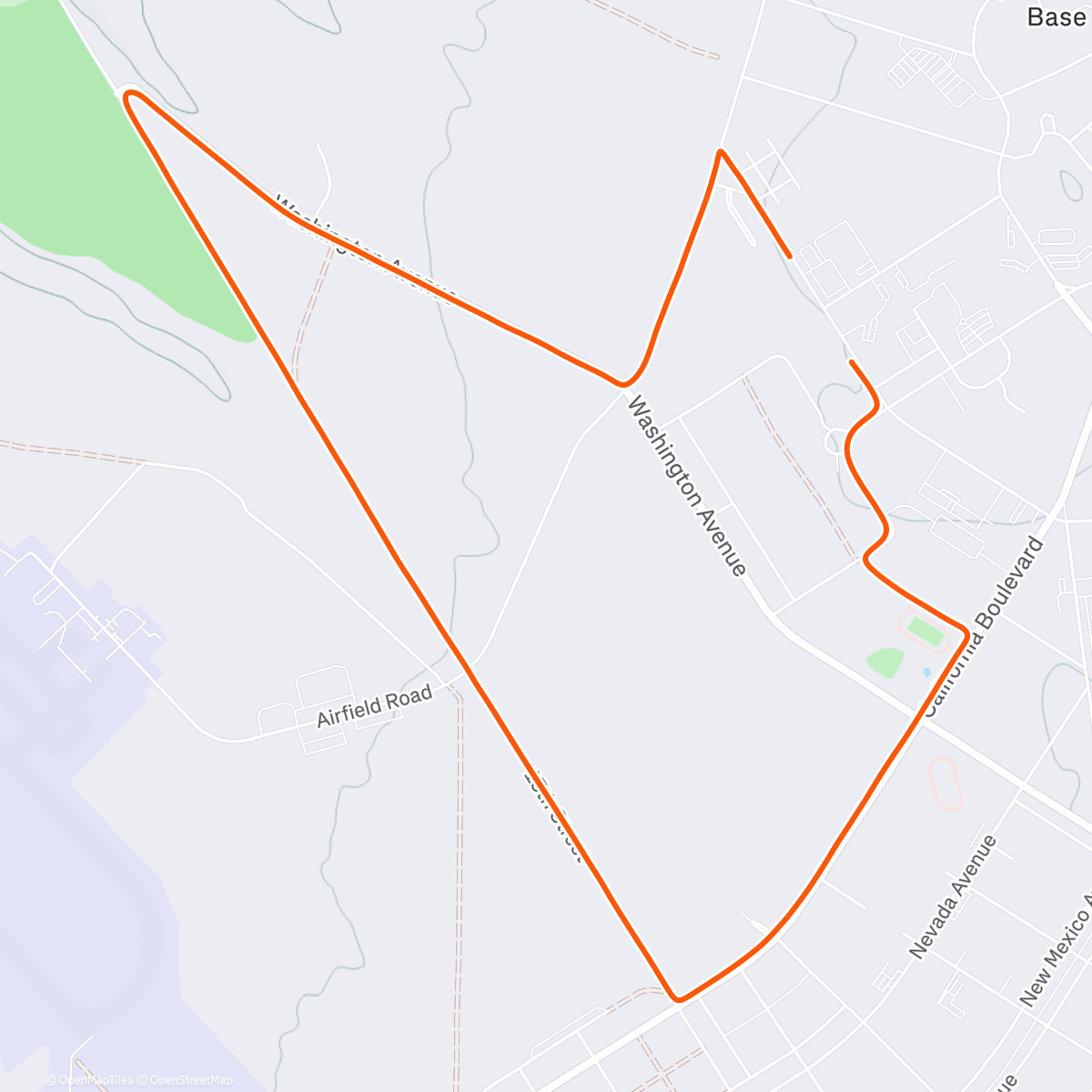 Map of the activity, Lunch Run