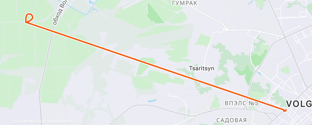 Map of the activity, Evening Walk