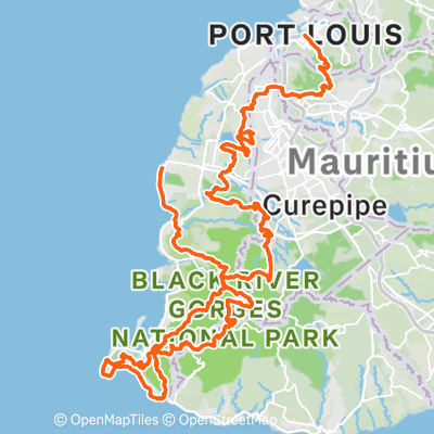 160 Mauritius | 159.7 km Running Route on Strava