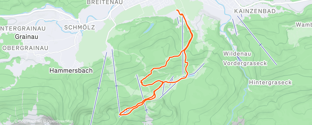 Карта физической активности (Tourenskilauf am Nachmittag)