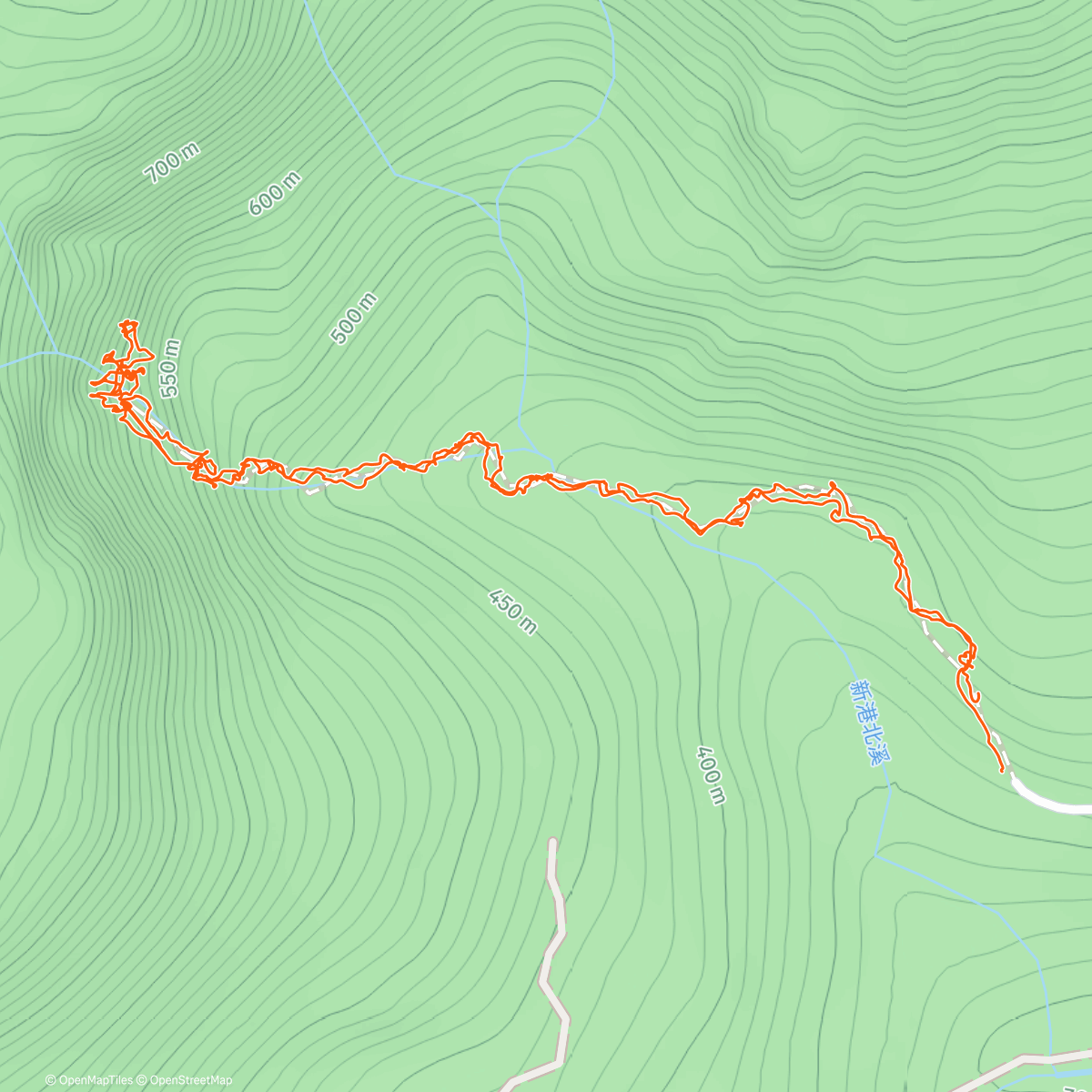 Map of the activity, Wanderung am Morgen