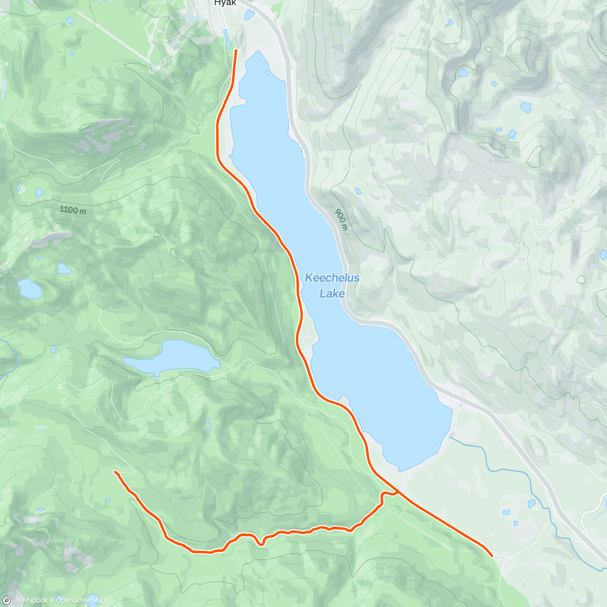 Map of the activity, Kittitas County - Endurance Run 5 Hour
