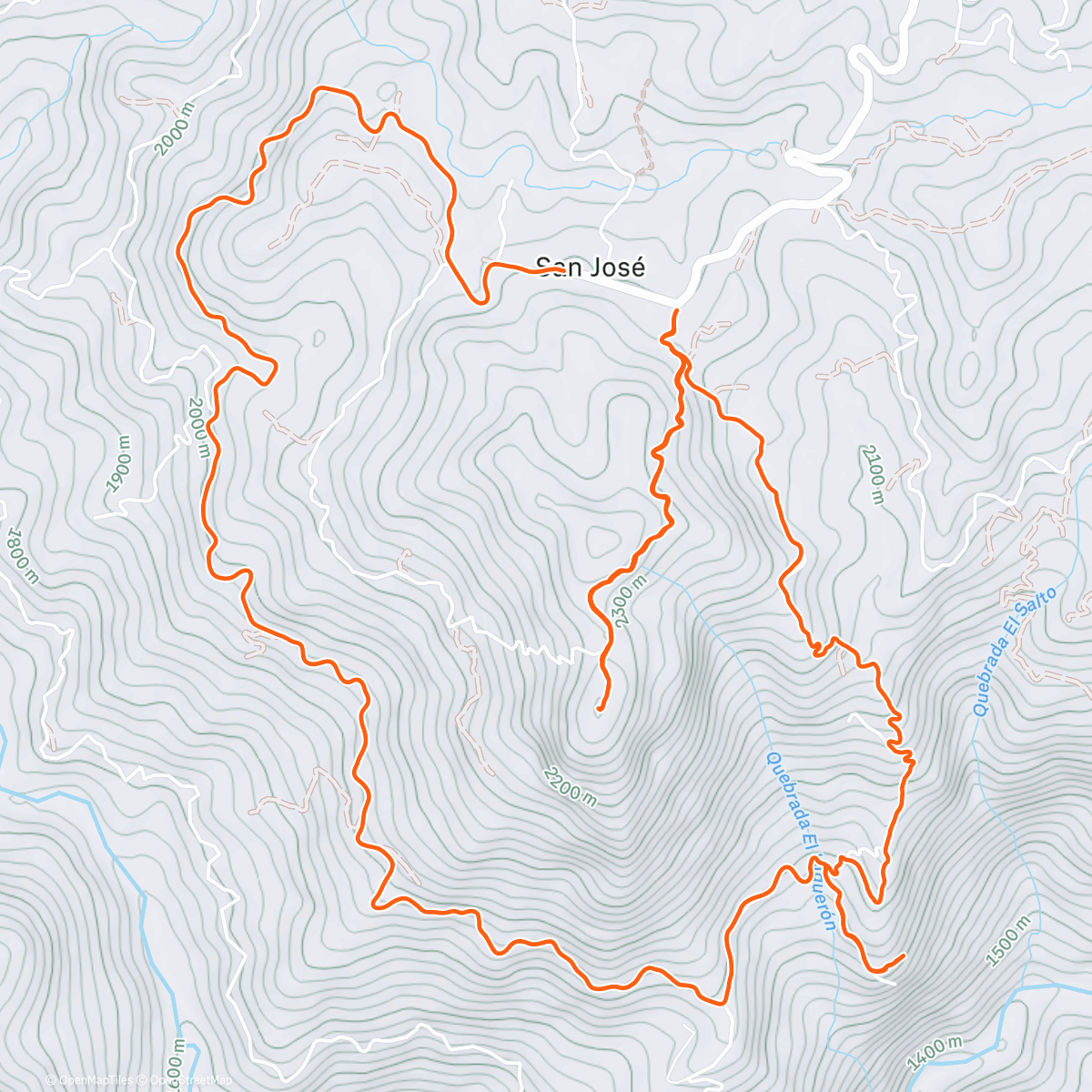 Map of the activity, Día de perseguir… ✌🏼⛰️🔥