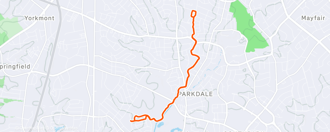 Map of the activity, Morning Run
