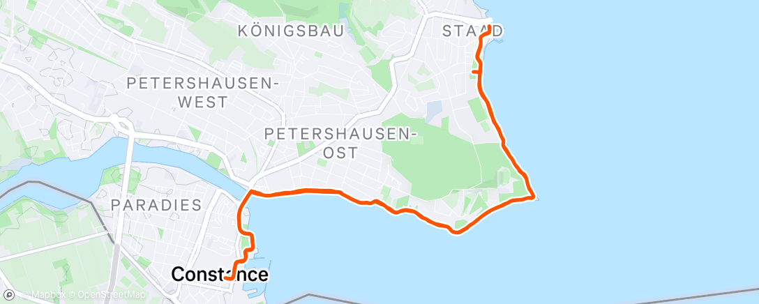 Map of the activity, Elfmorgen post-run