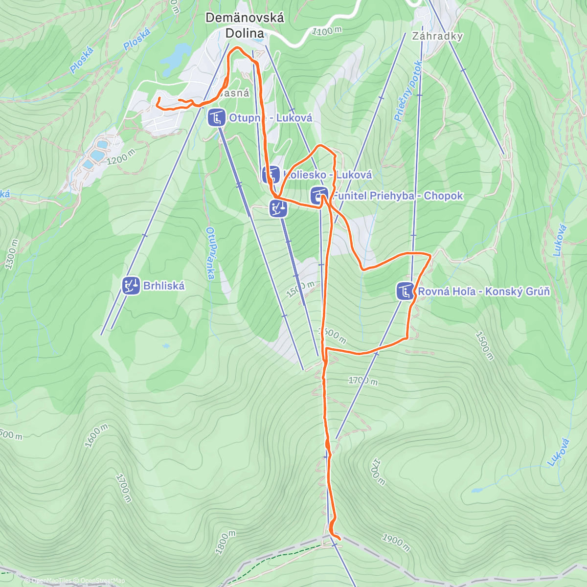 Map of the activity, Morning Hike