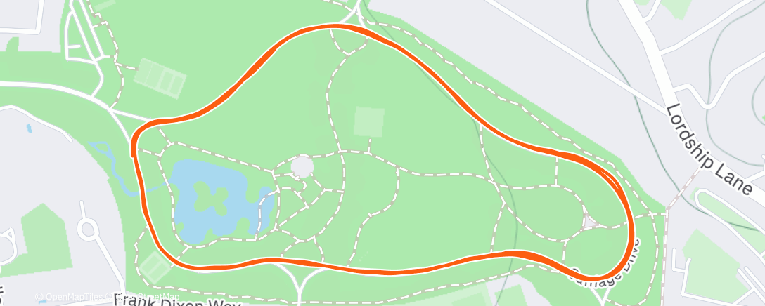 Map of the activity, Saturday Morning Run