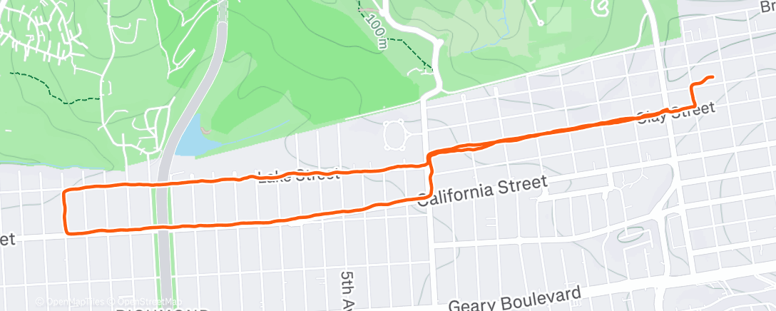 Map of the activity, Morning Run