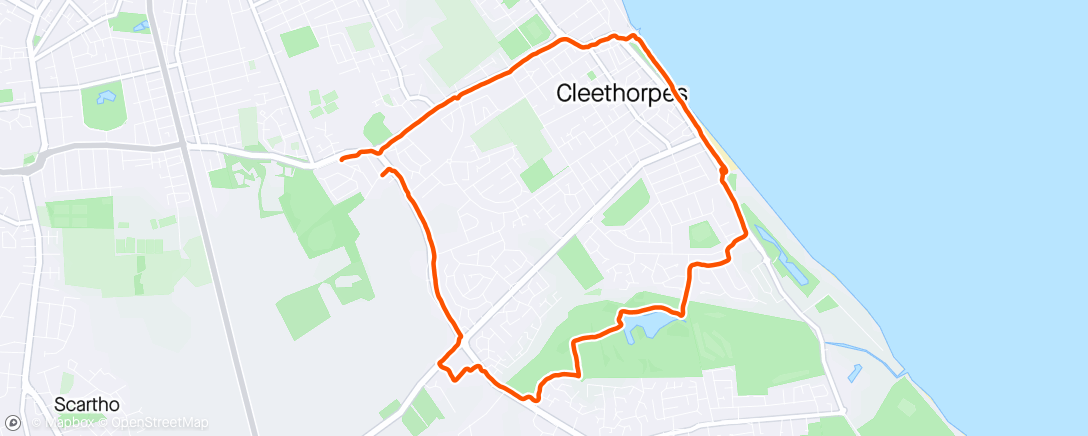 Map of the activity, A Saturday Afternoon Walk with C & Lottie along Cleethorpes Seafront & through the Country Park 🏖️🏞️